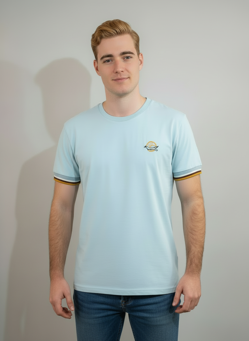 BALARIN Basic T-shirt Azur 4 bandes – Image 3
