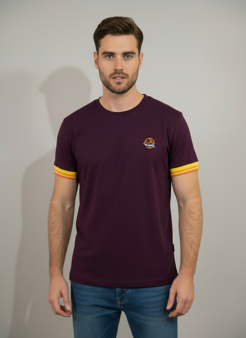 BALARIN Basic T-Shirt Prune 4 bandes – Image 2