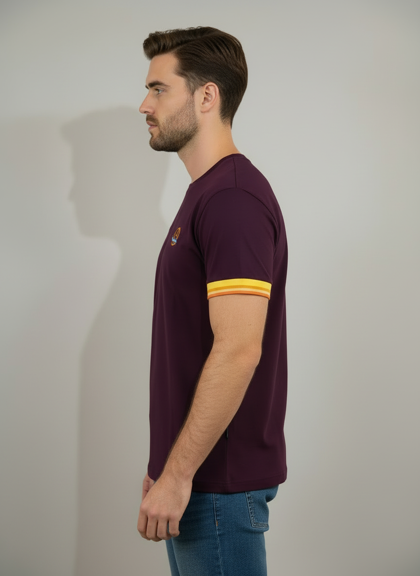 BALARIN Basic T-Shirt Prune 4 bandes – Image 3