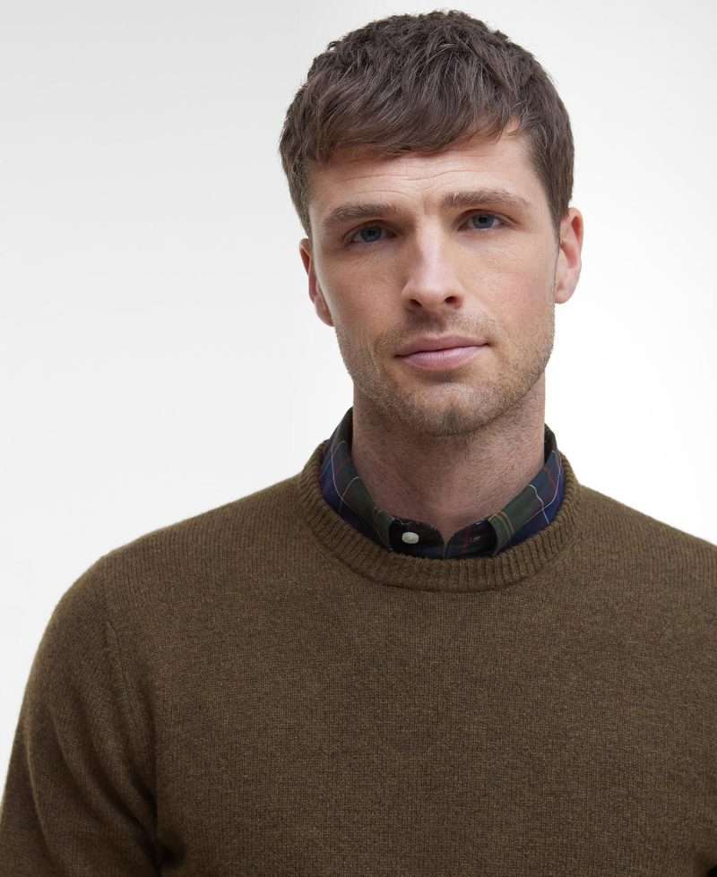 pull col rond Barbour kaki – vue principale