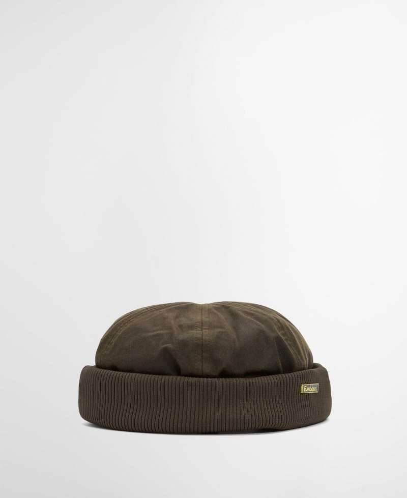 Bonnet docker Barbour Renford Olive – vue principale