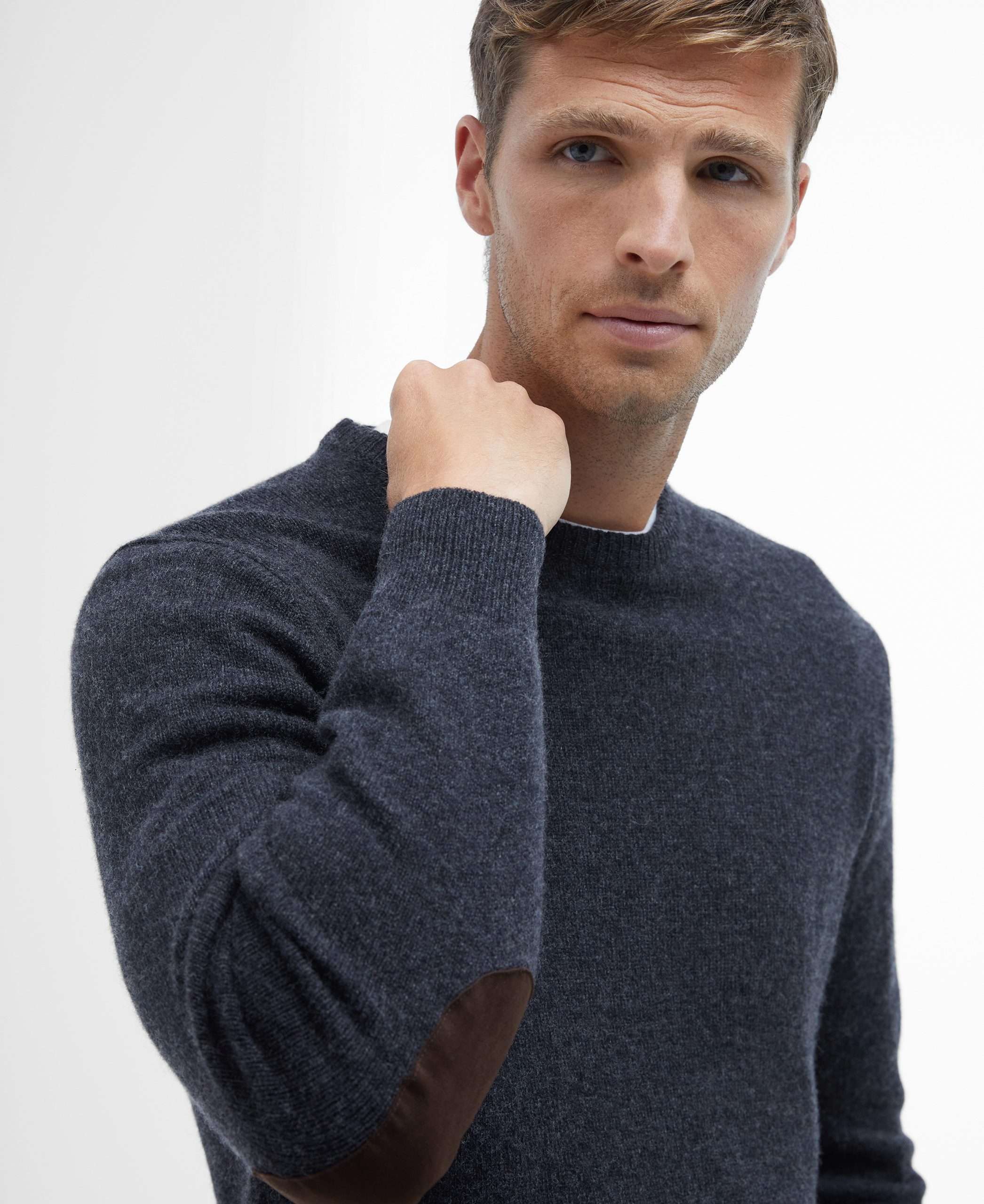 pull col rond Barbour anthracite – vue principale