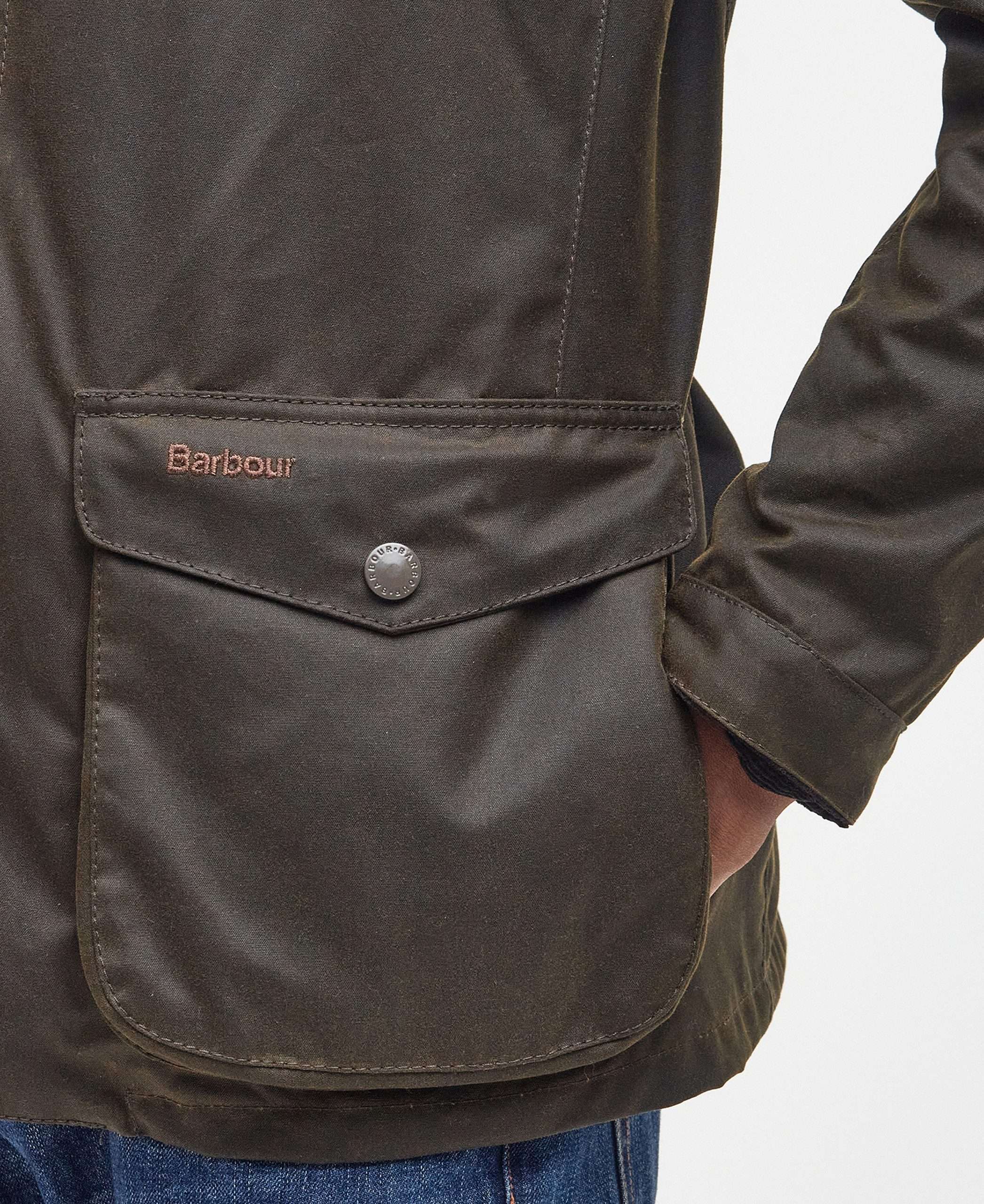 Ogston Waxed Jacket - Barbour (Olive) – Image 4
