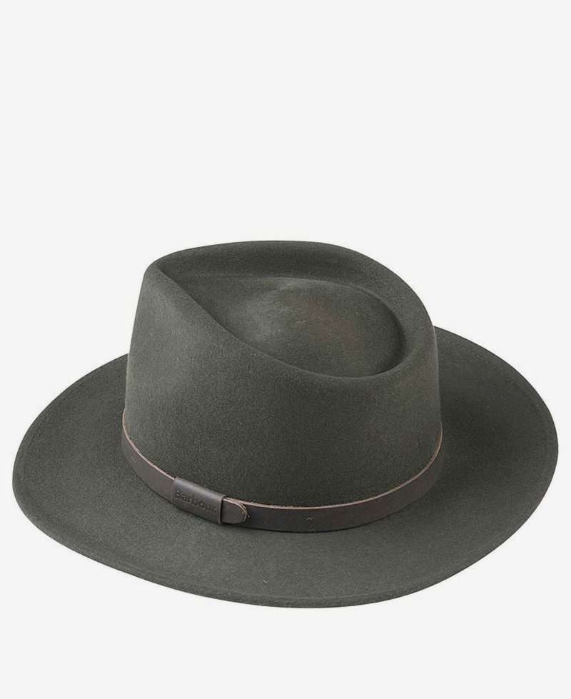 Chapeau Bushman Crushable Barbour Olive – vue principale