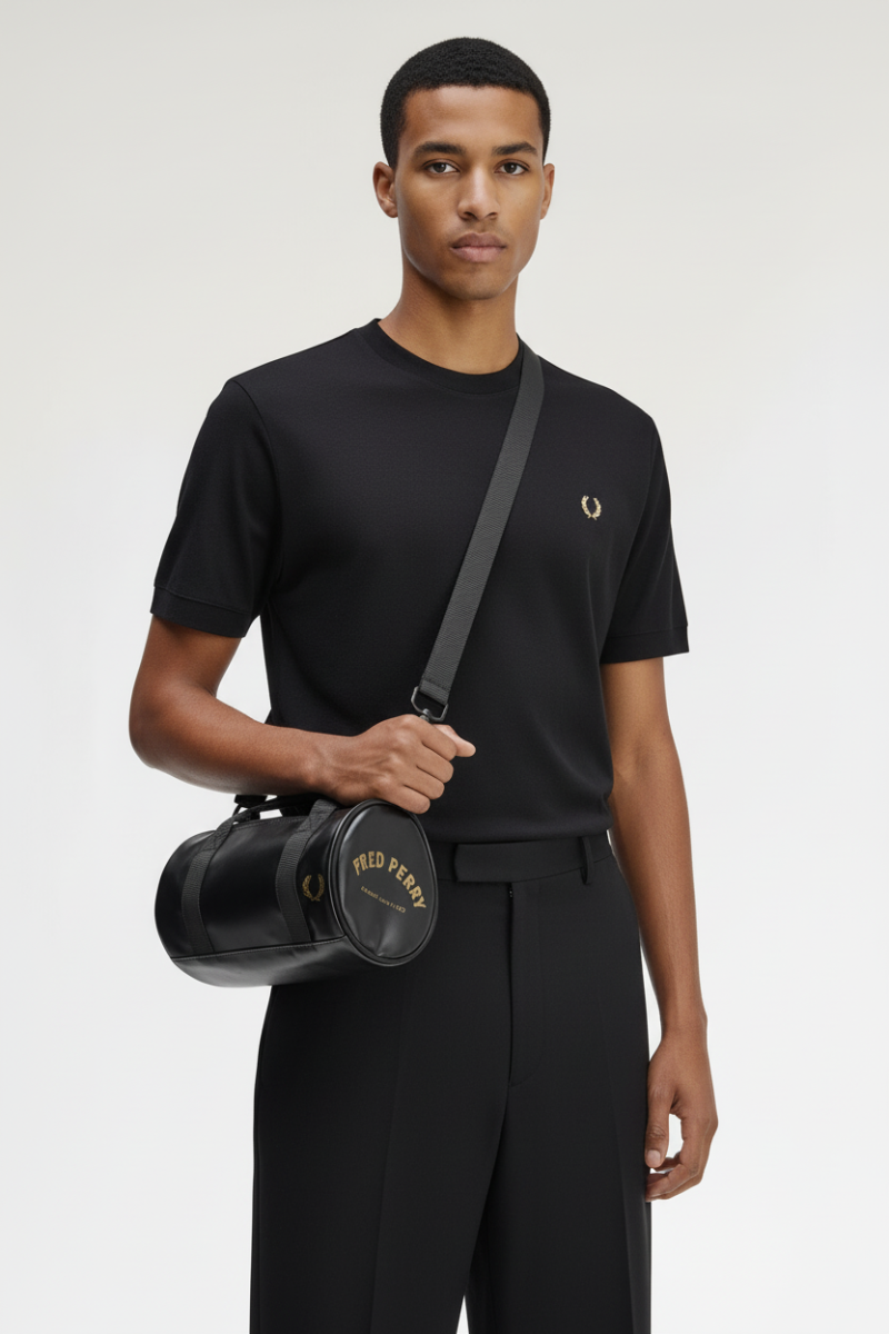 Tonal Mini Bag Fred Perry noir doré – vue principale