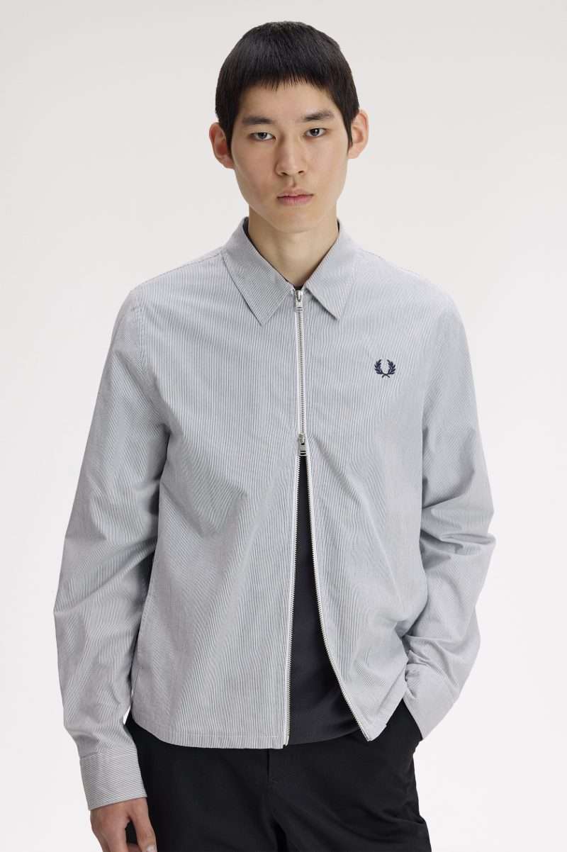 surchemise seersucker Fred Perry navy – vue principale