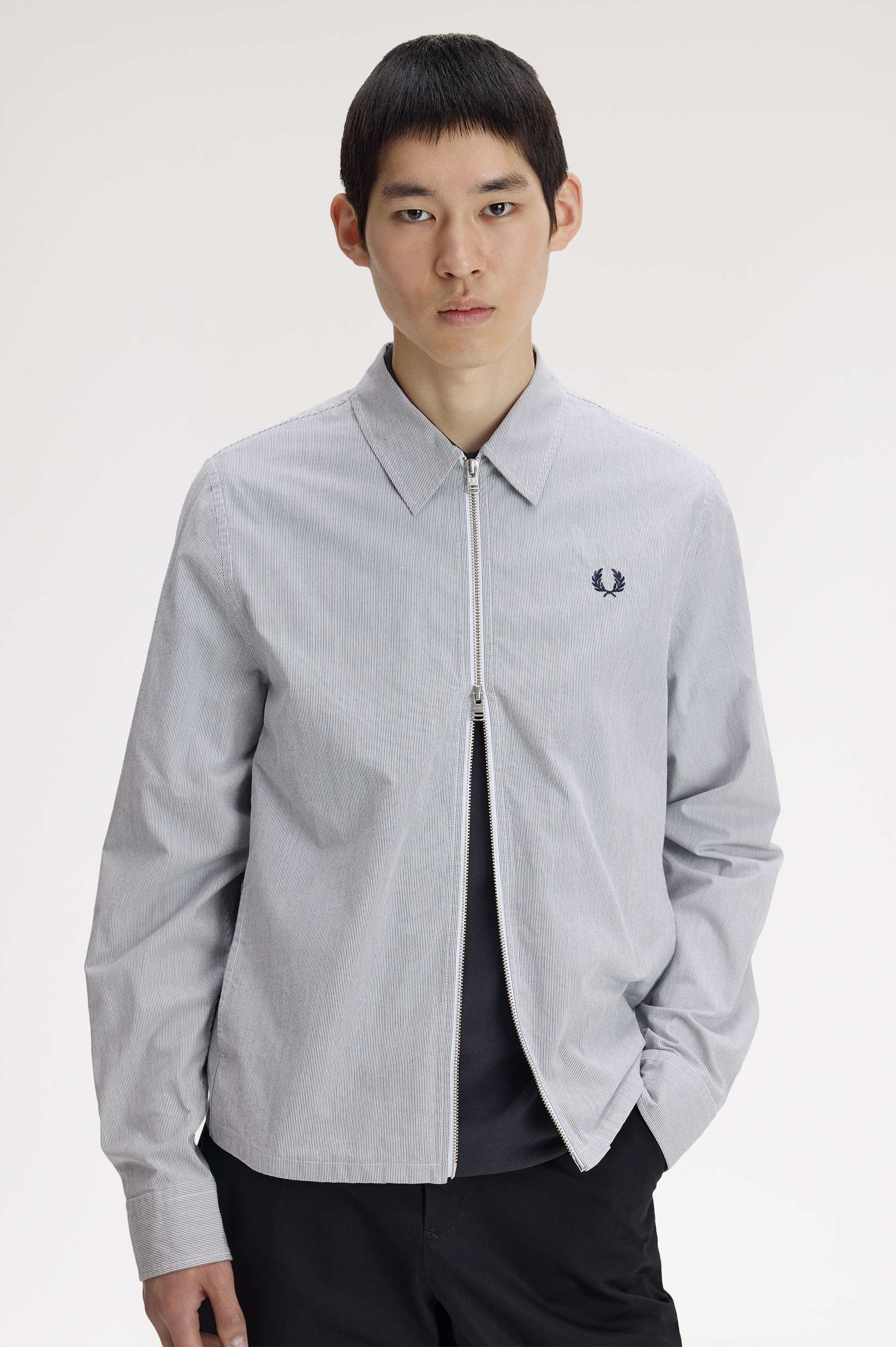 surchemise seersucker Fred Perry navy – vue principale