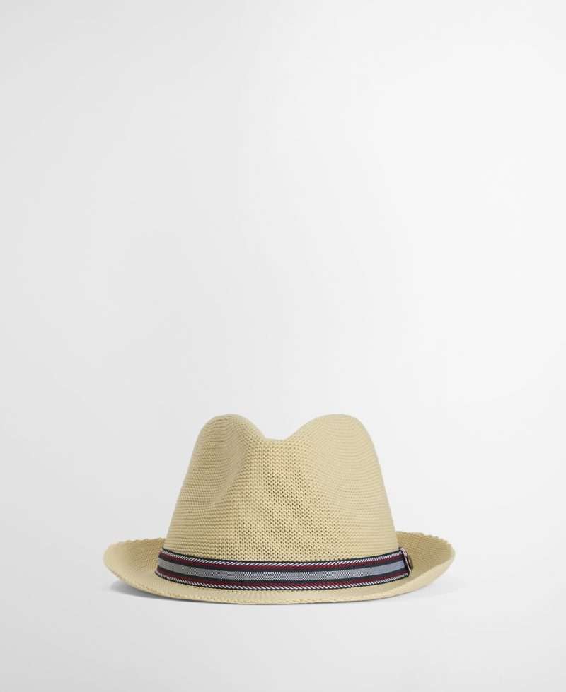 chapeau trilby Linford Barbour écru – vue principale