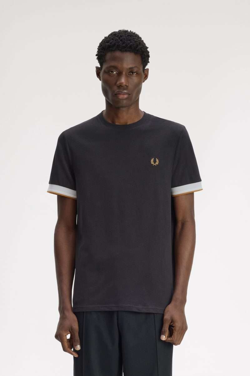 Double bandes Fred Perry noir – vue principale