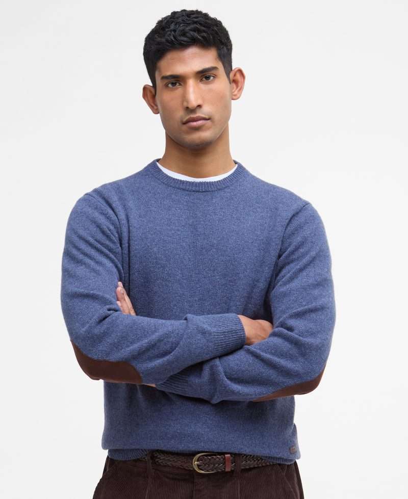 pull col rond Barbour indigo – vue principale