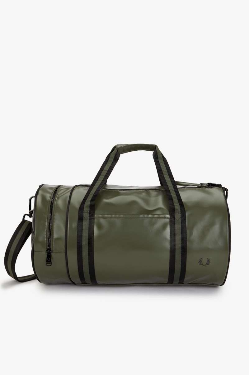 Fred Perry Barrel Bag vert Laurel Wreath – vue principale