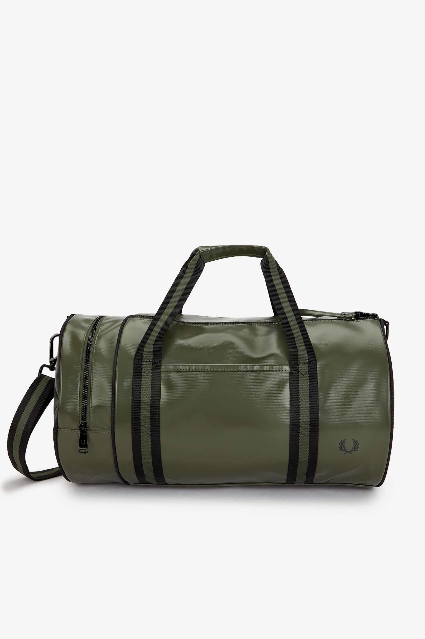 Fred Perry Barrel Bag vert Laurel Wreath – vue principale