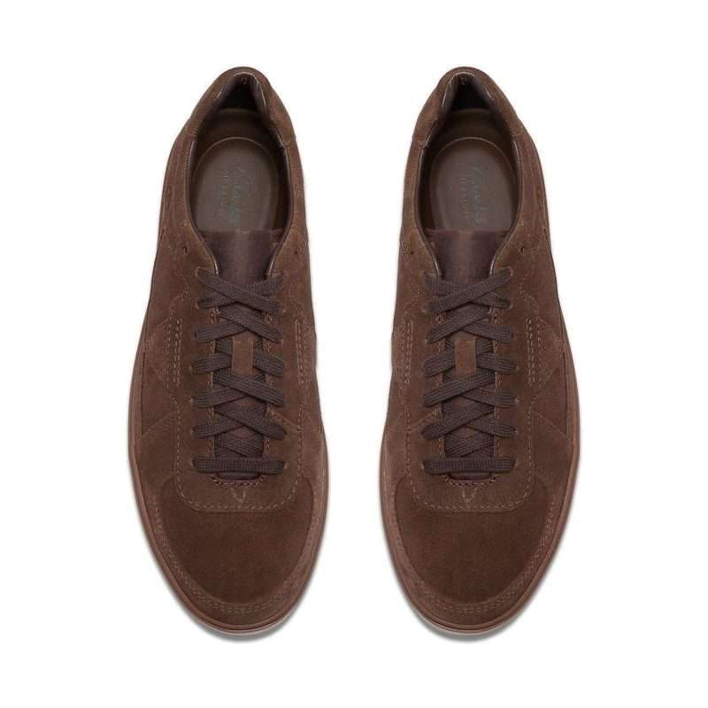 Sneaker Clarks Craft Pro – Marron, vue de dessus (la paire)