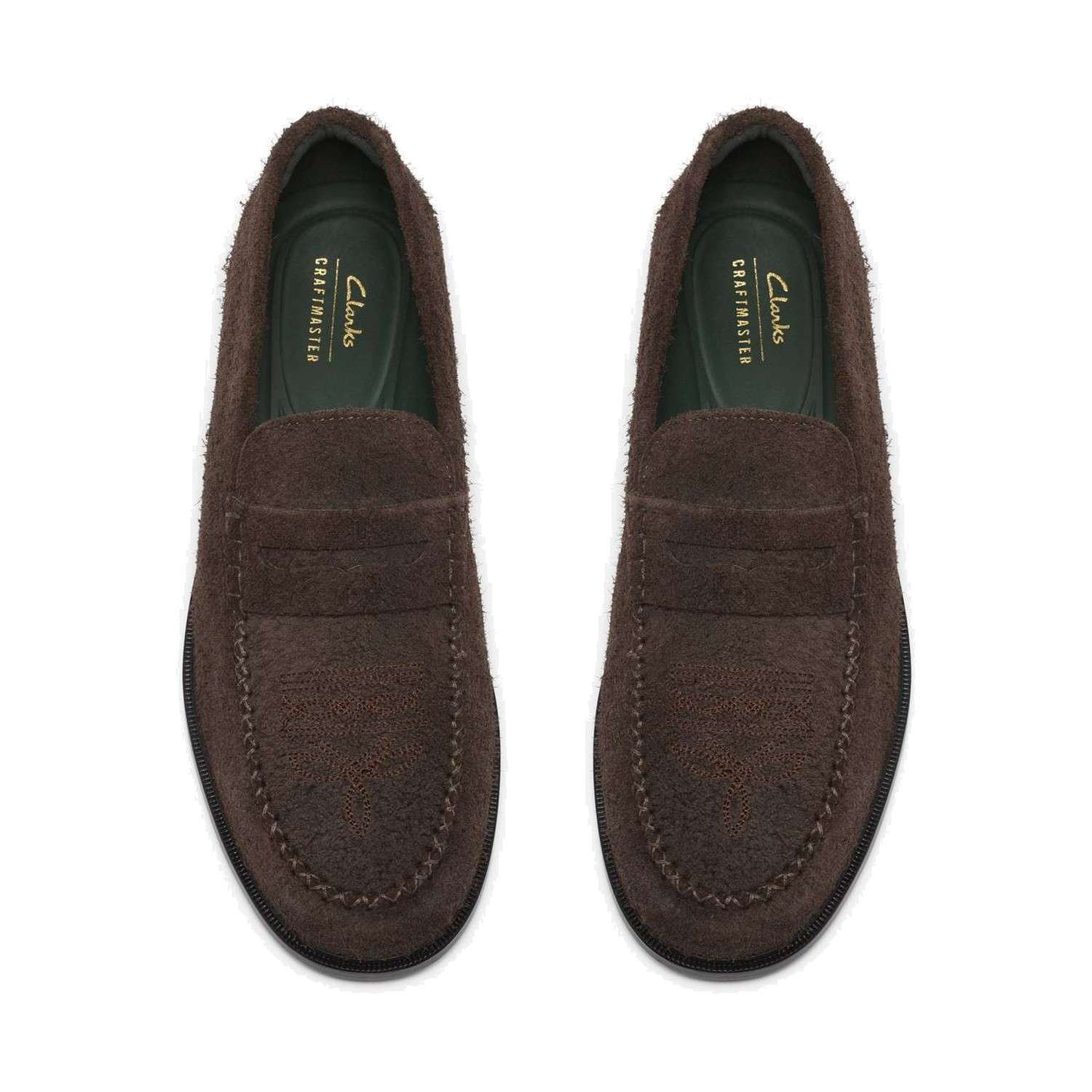 Mocassin Clarks CraftJames Lo – Marron, vue de dessus (la paire)