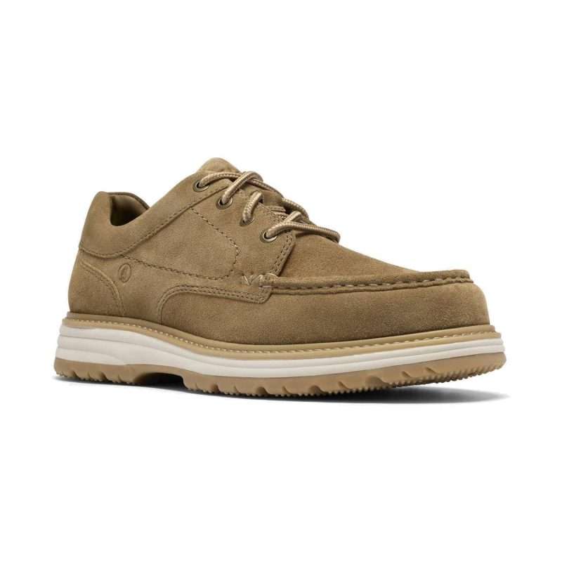 Chaussure Clarks Melbury Lace – Sable foncé, vue de trois quarts avant