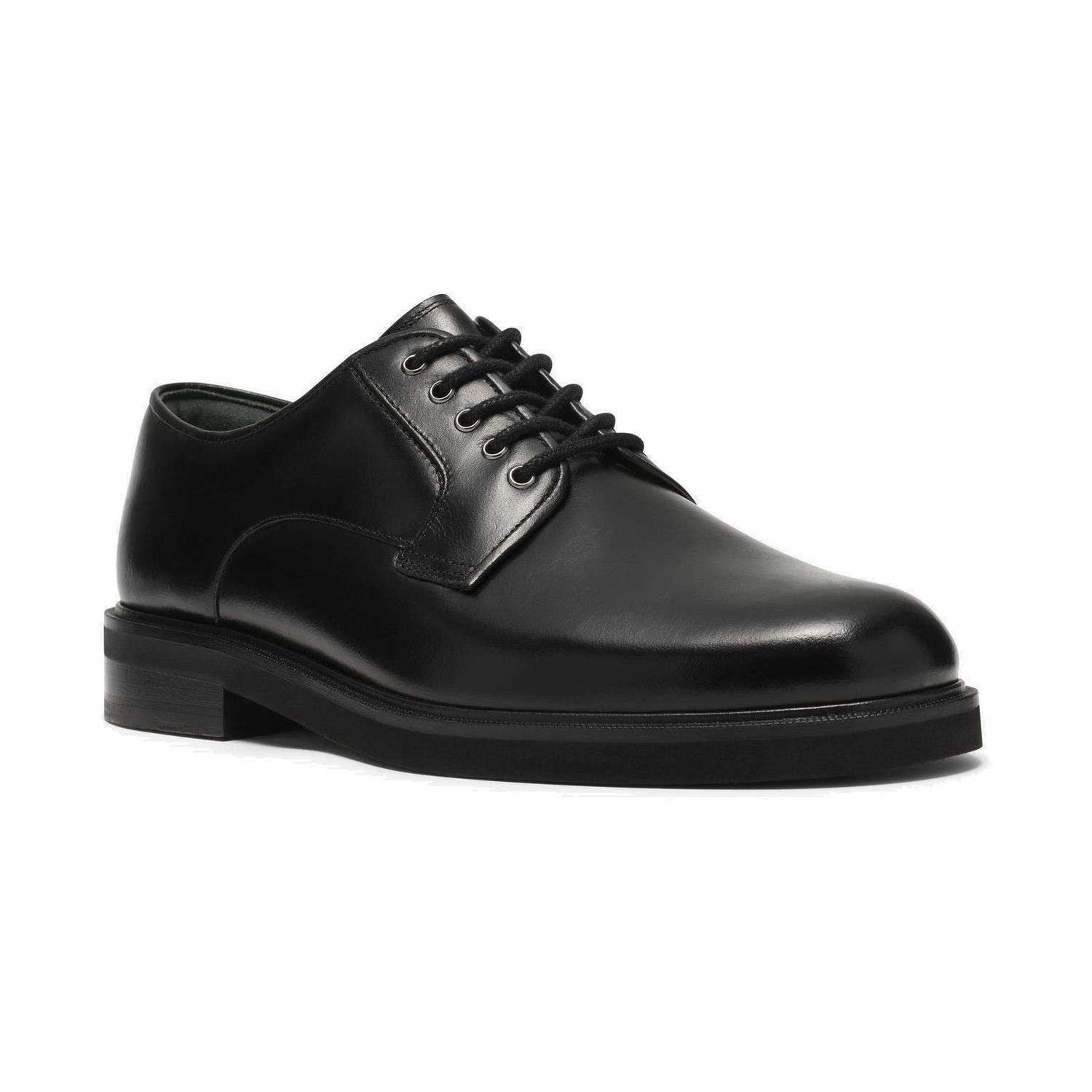Derby Clarks CraftJames PM – Noir, vue de trois quarts avant