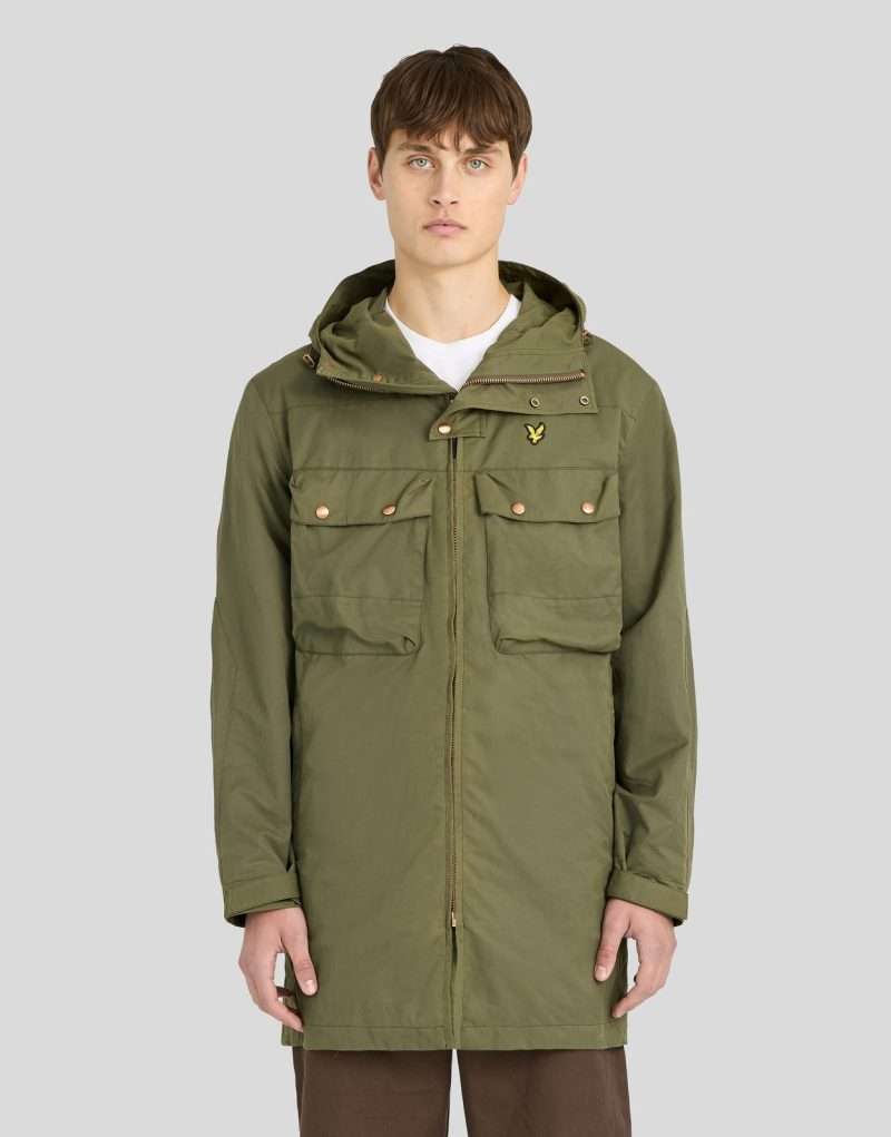 parka Waxed Guard Lyle & Scott True Olive – vue principale