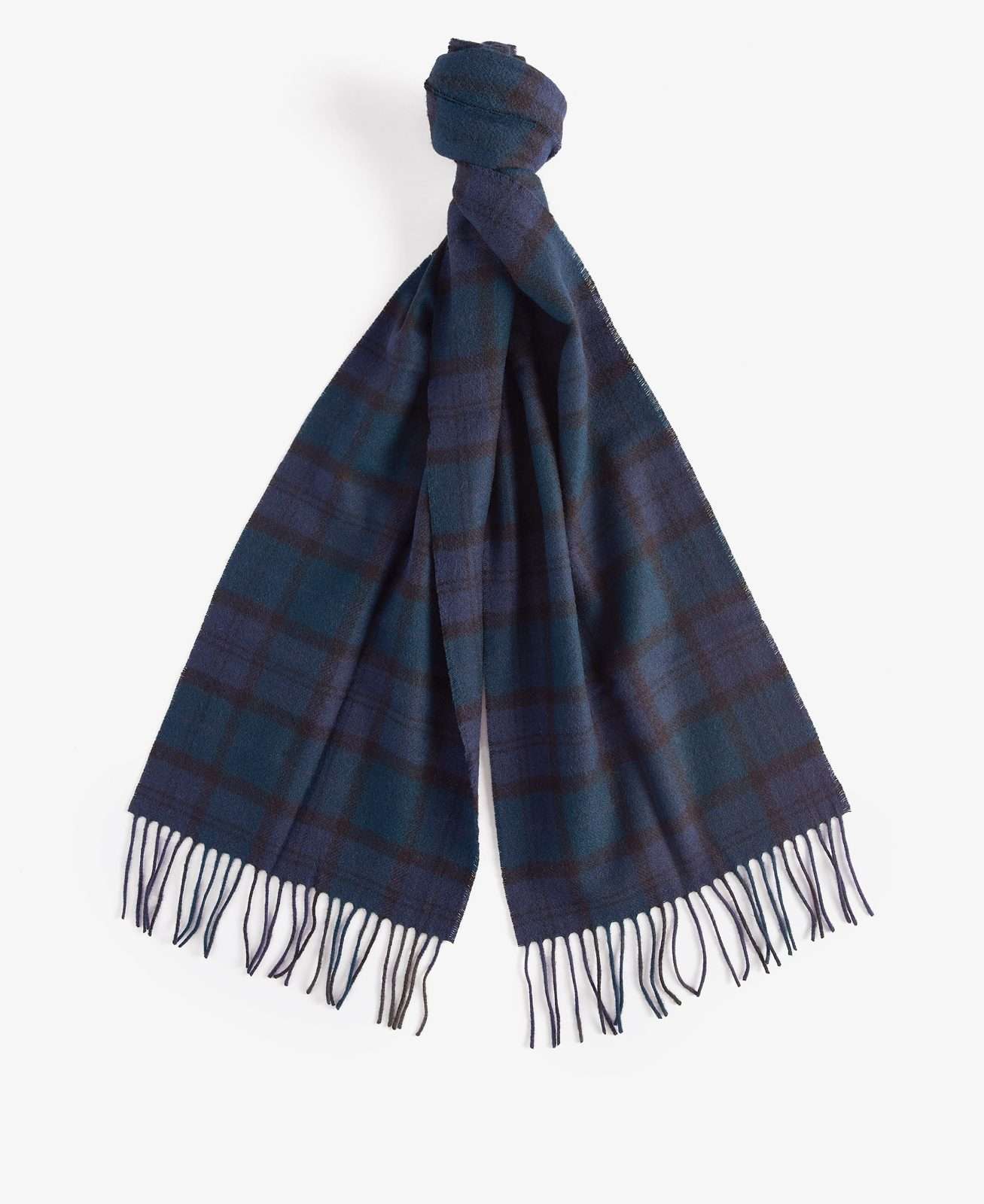 Écharpe Barbour tartan laine – Black Watch, Olive Night, Ancient, vue principale