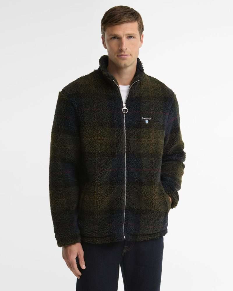 Polaire zippée Barbour Tartan Sherpa Shadow