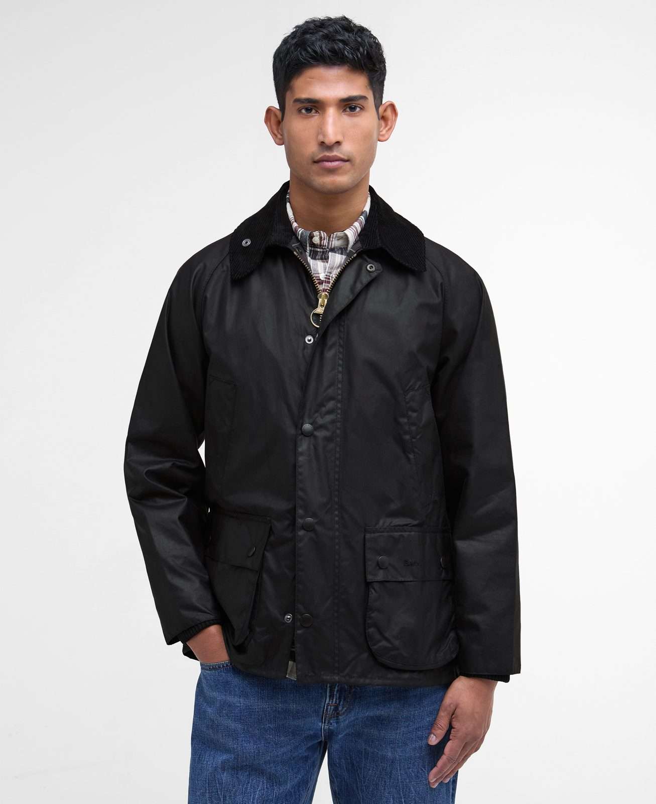 Veste cirée Barbour Bedale – Noir, vue principale